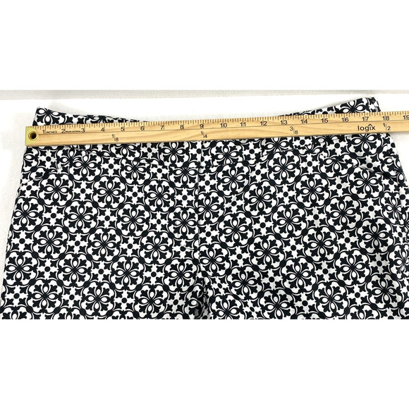 Laundry by Shelli Segal Pants Womens Size 12 Black White Cropped Slacks Pockets - Picture 6 of 11